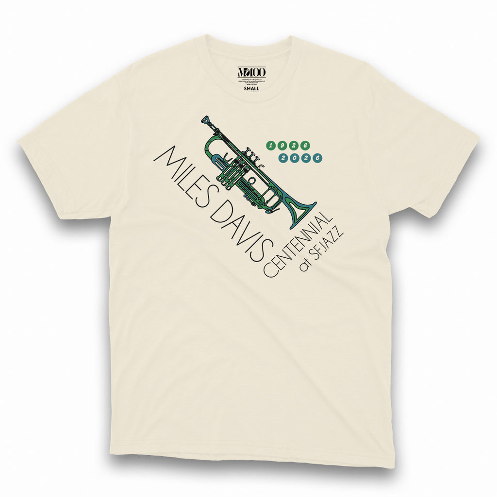 Miles Davis Centennial T-Shirt (Cream) (Wide)