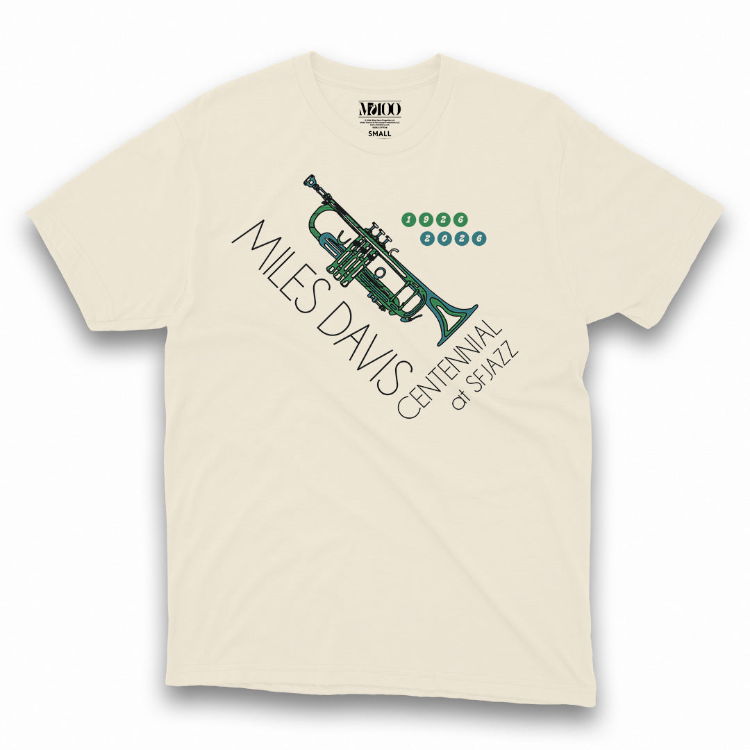 Miles Davis Centennial T-Shirt (Cream) (Wide)