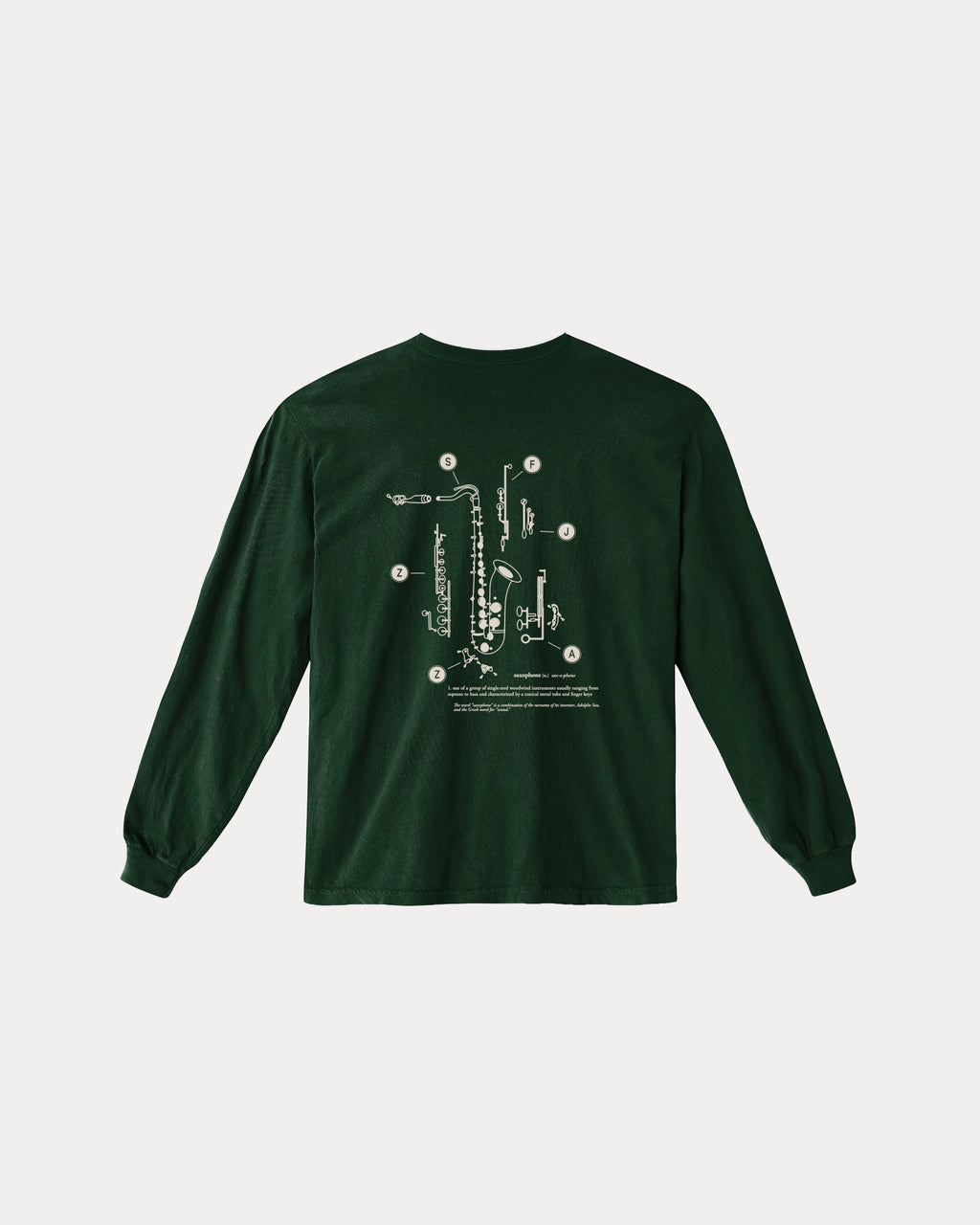 Saxophone Diagram Longsleeve
