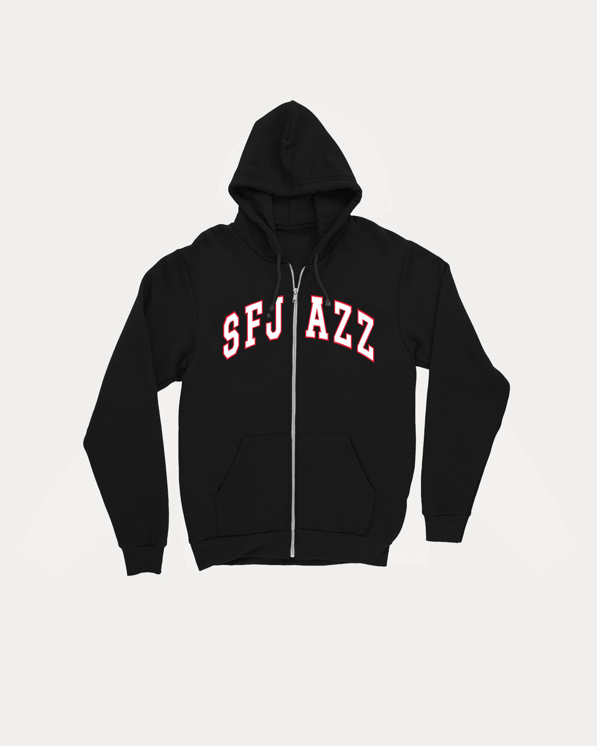 VARSITY SFJAZZ ZIP-UP HOODIE (SCREENPRINT/BLACK)