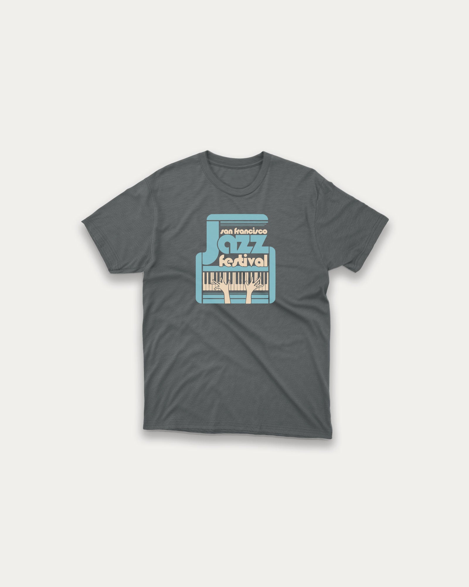 SAN FRANCISCO JAZZ FESTIVAL 'PIANO T-SHIRT' (CHARCOAL)